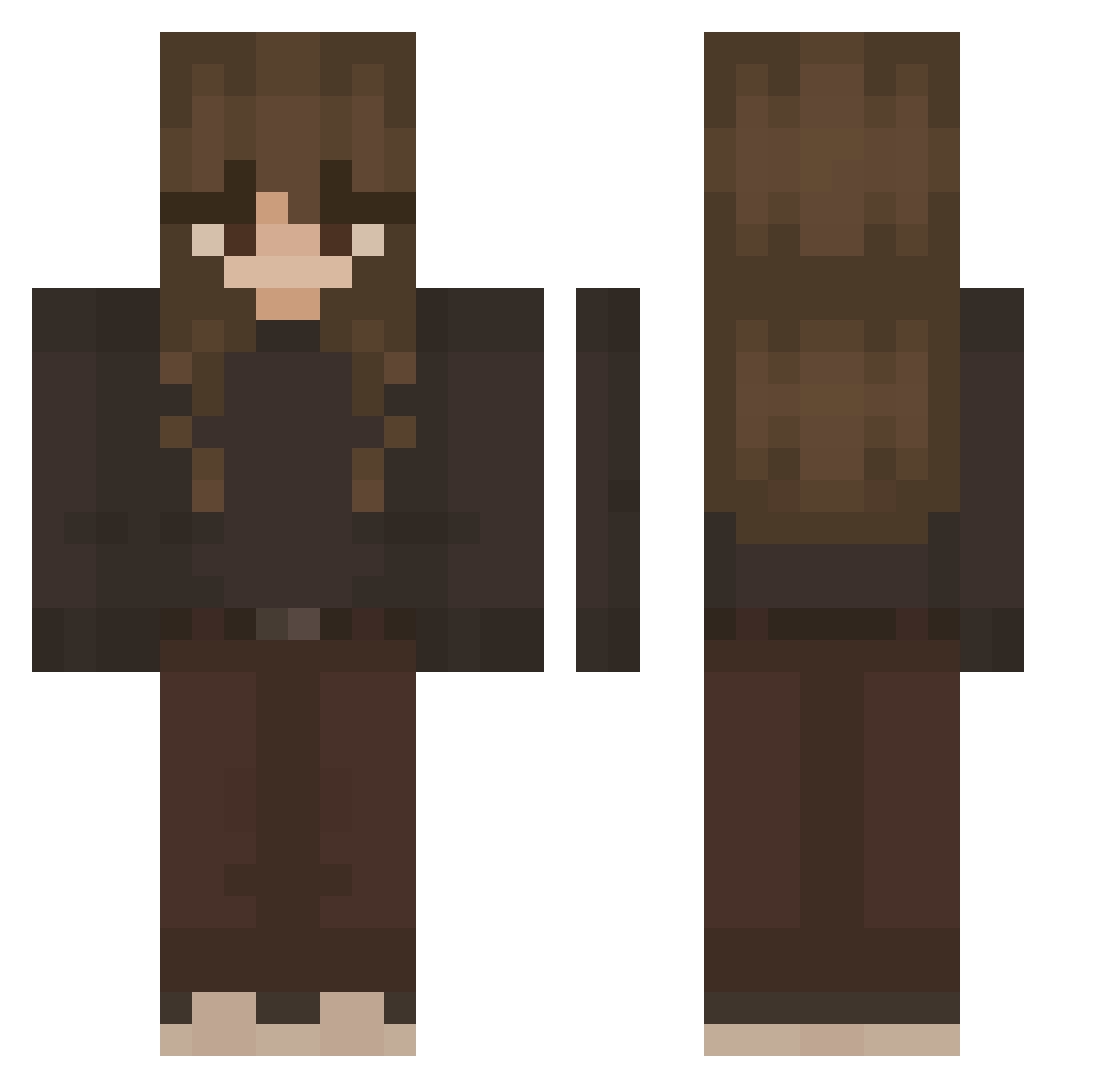 Sweetiiiiiiie Minecraft skin, front and back view