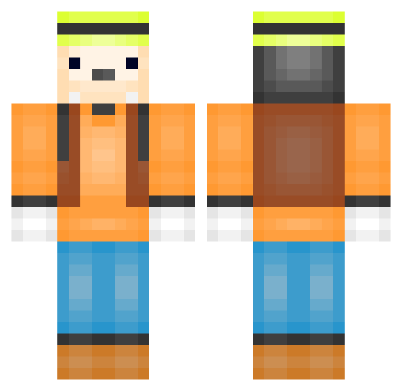 MarkoApina Minecraft skin, front and back view