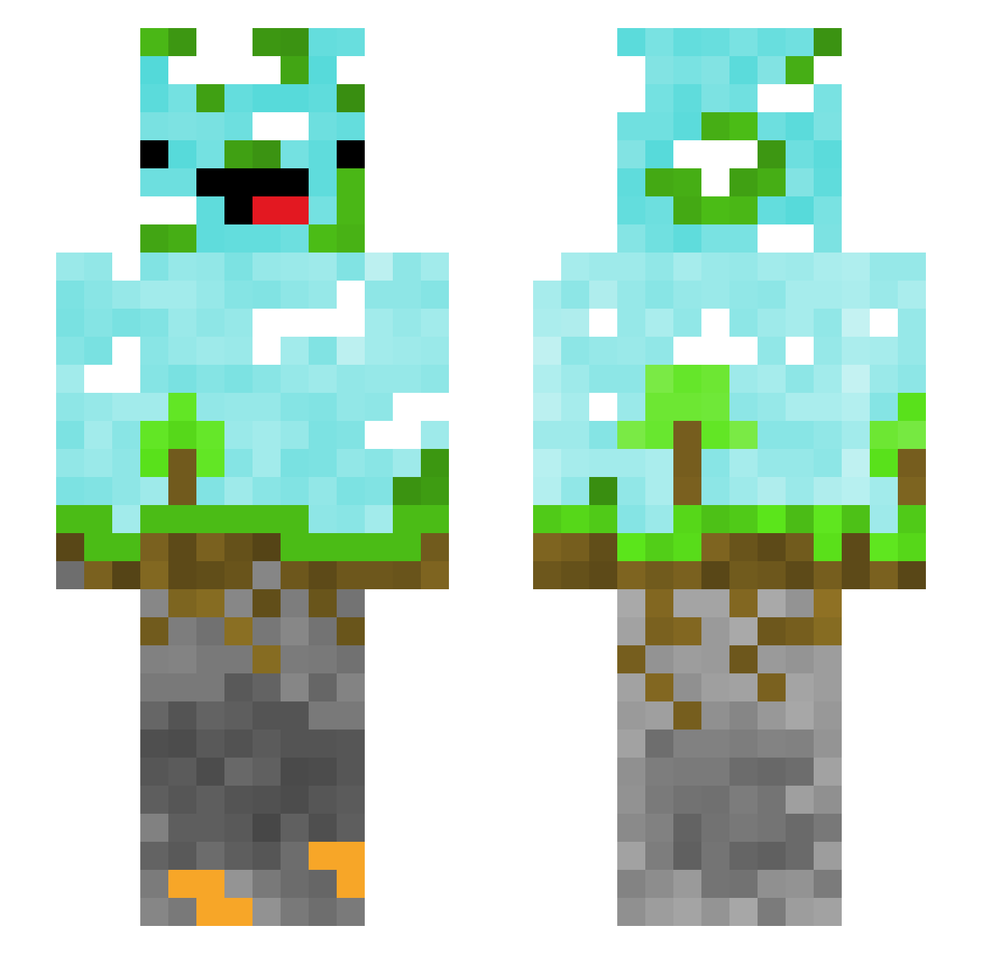 _Minehub_ Minecraft skin, front and back view