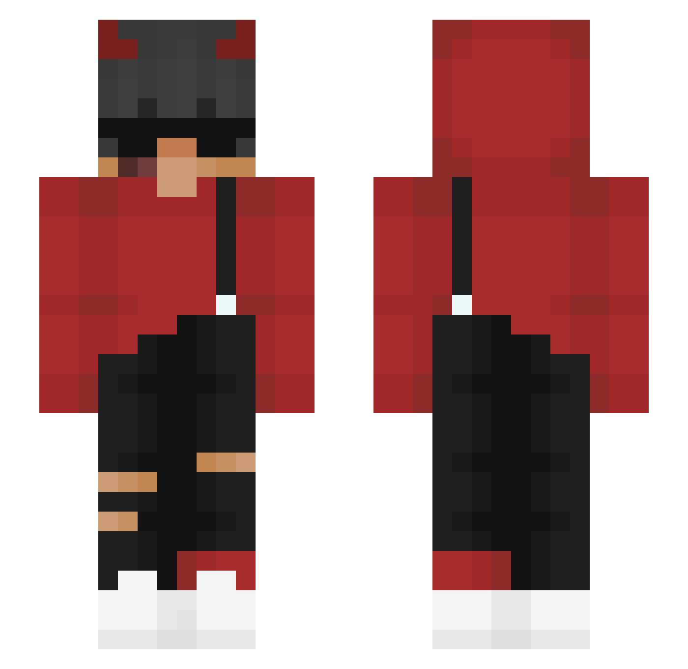 Shinderyu Minecraft skin, front and back view