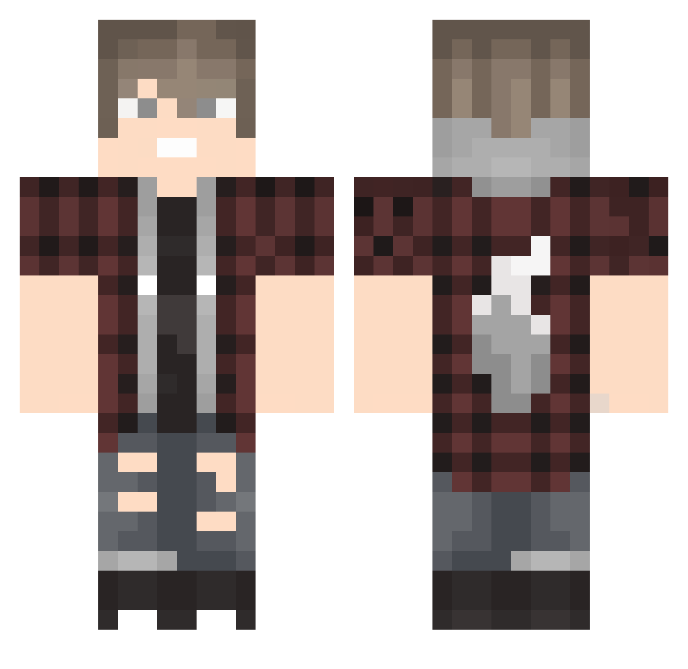 BALDEG Minecraft skin, front and back view