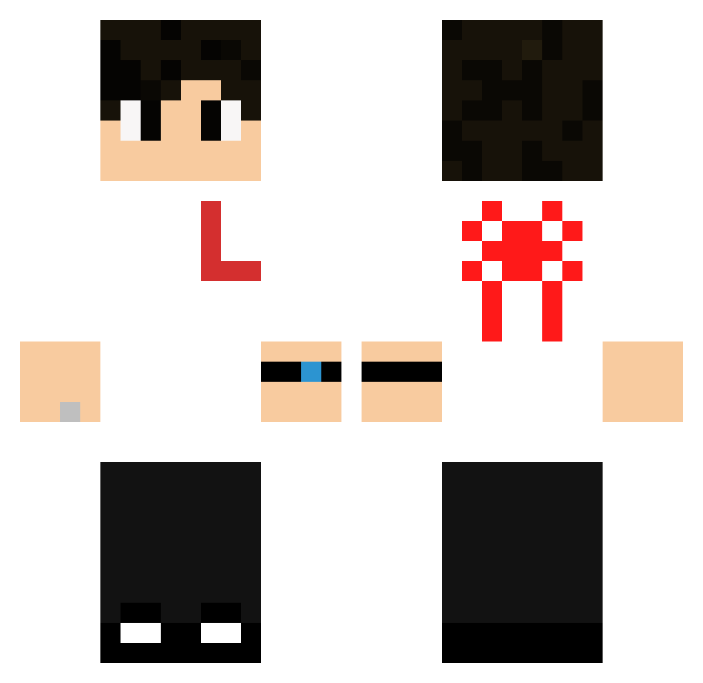 Lipinhojacoby Minecraft skin, front and back view