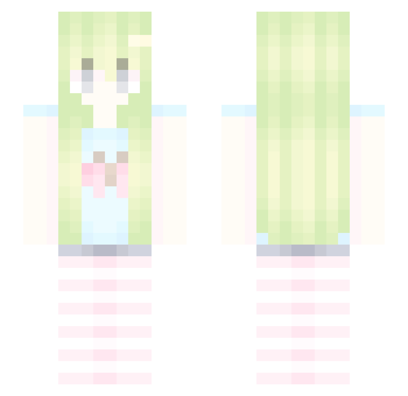stelsi Minecraft skin, front and back view