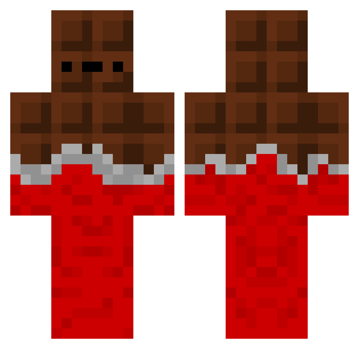 chocolatexd120 Minecraft skin, front and back view