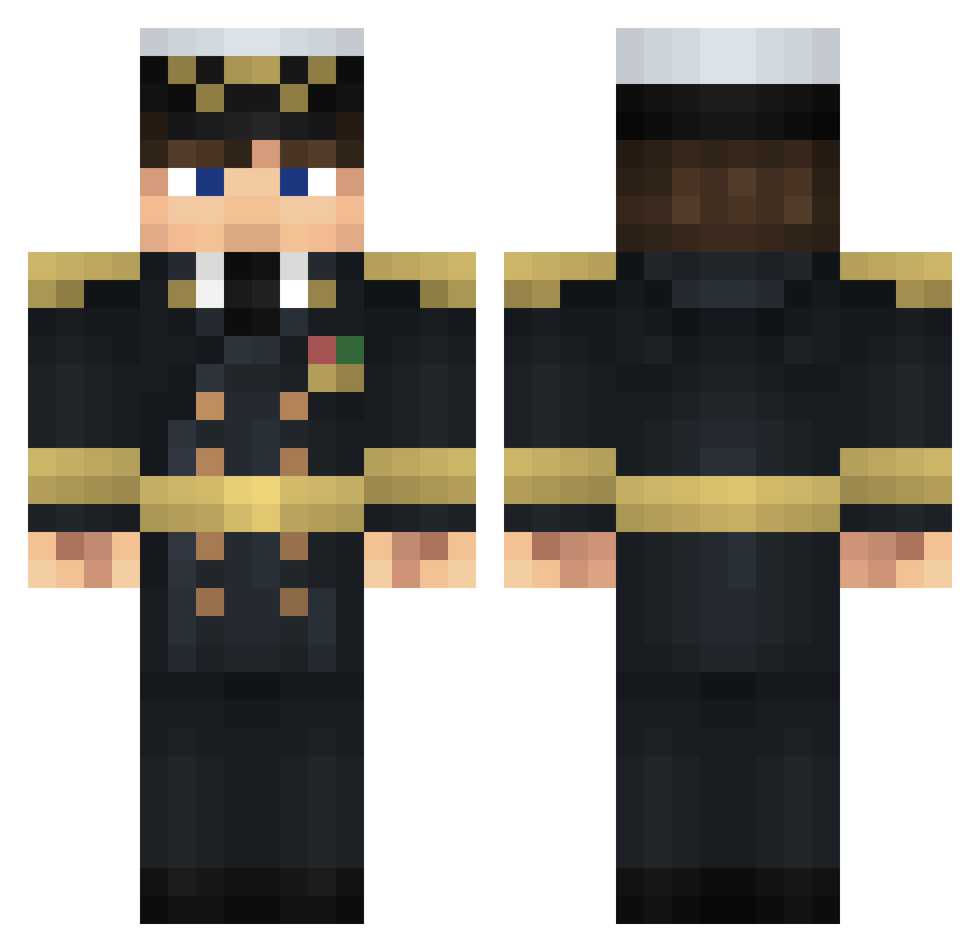 Barrier Minecraft skin, front and back view