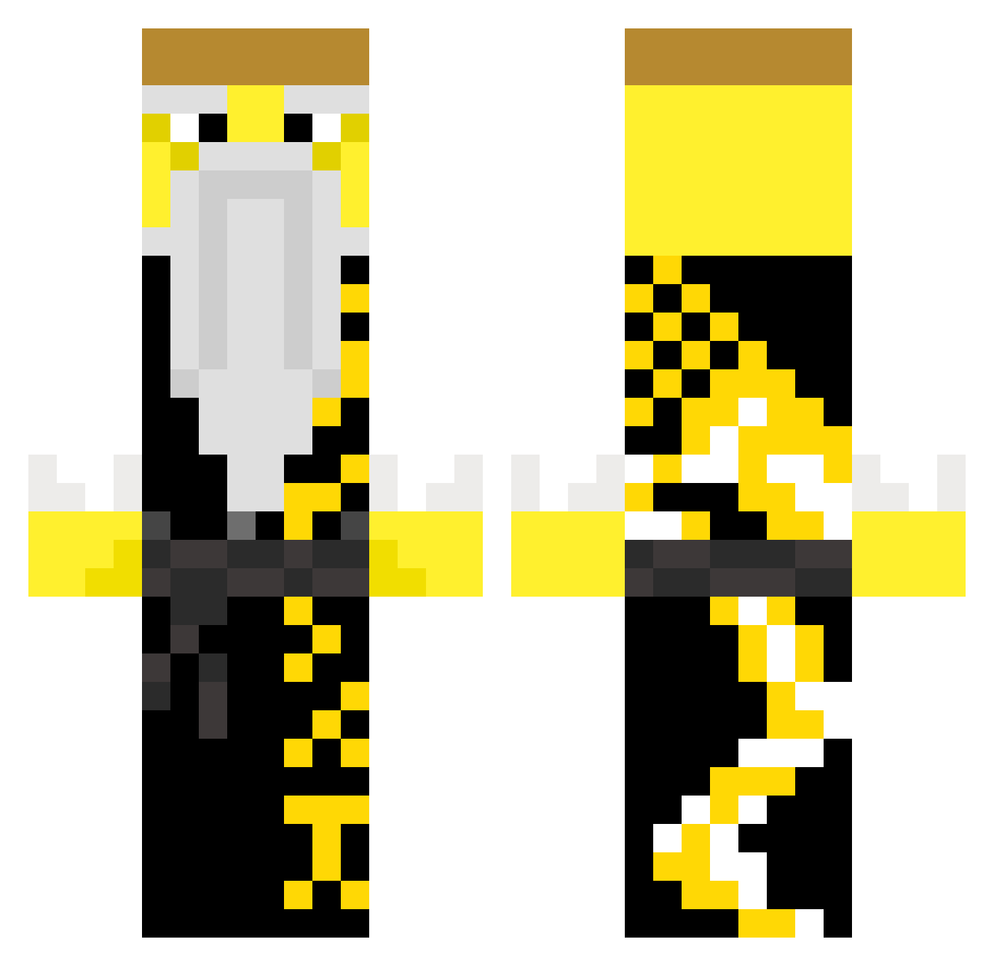 Ryuga700 Minecraft skin, front and back view