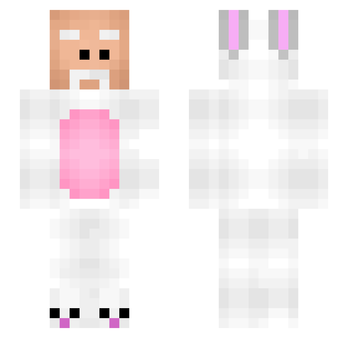 Surrenderer Minecraft skin, front and back view