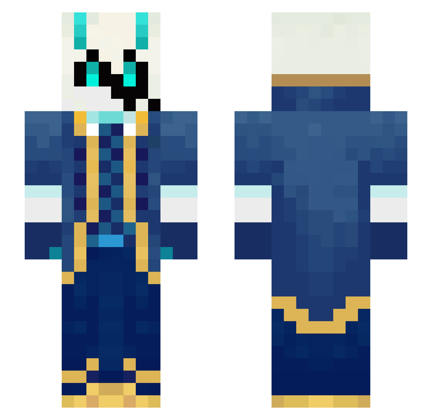 Varittoo Minecraft skin, front and back view
