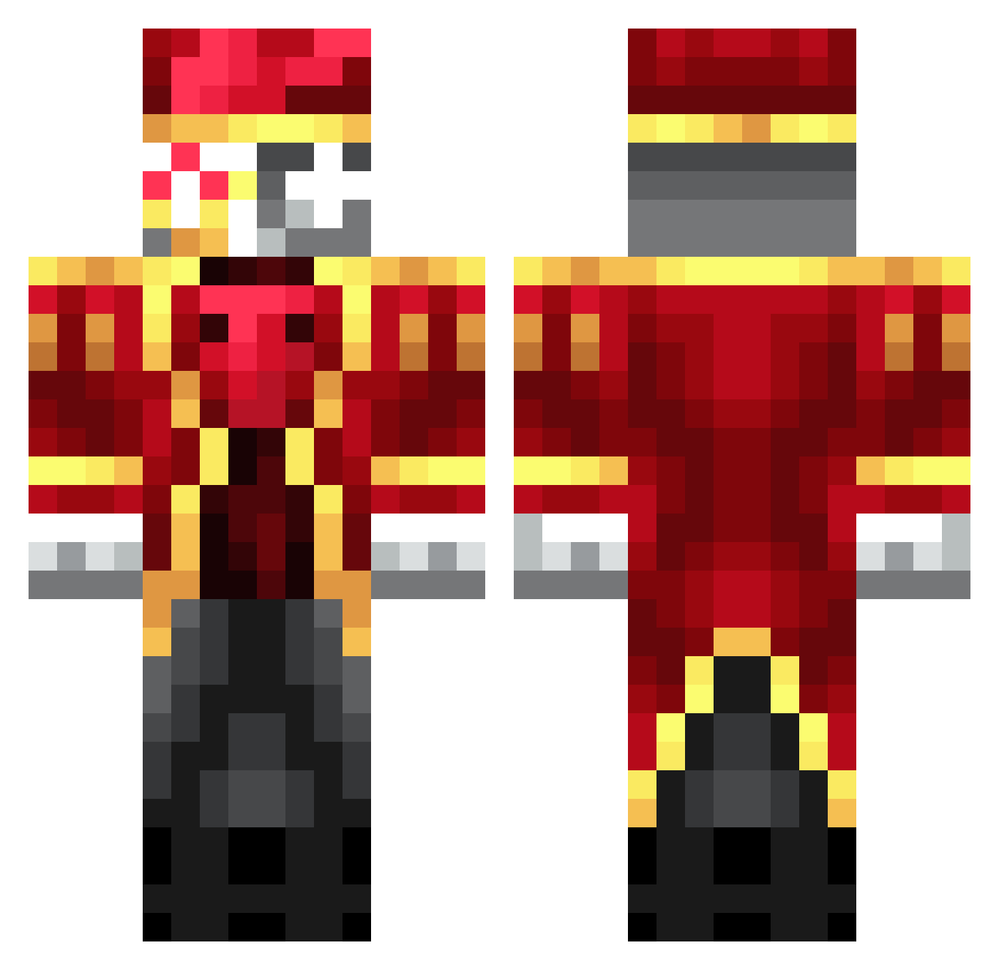 mr_noob1 Minecraft skin, front and back view
