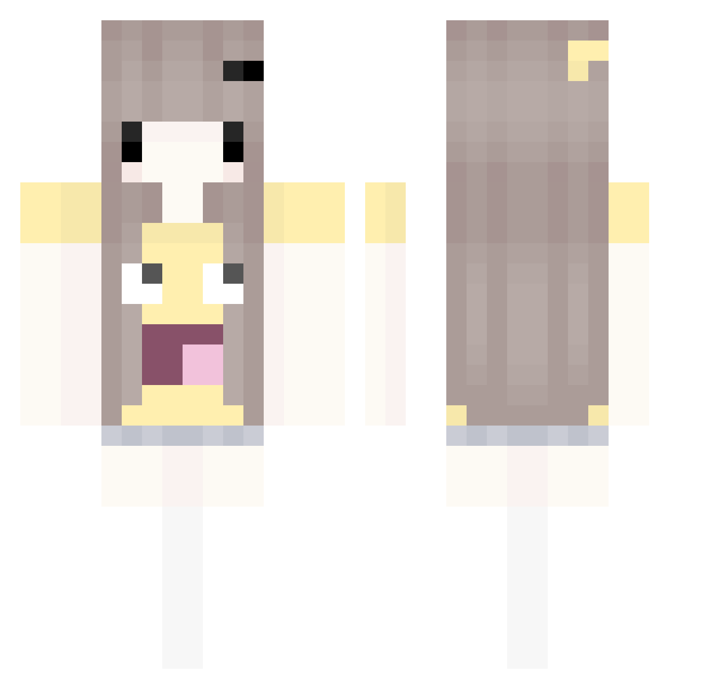 Badger_Fat Minecraft skin, front and back view