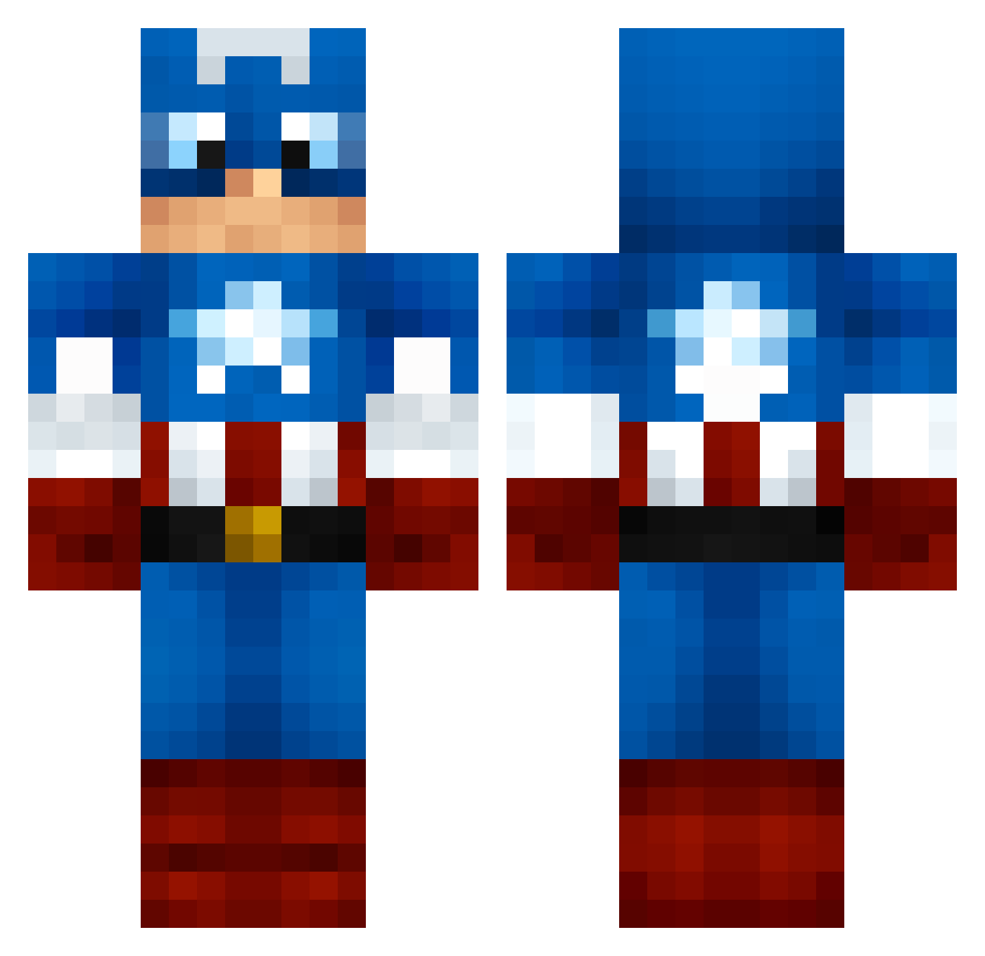 johnwm Minecraft skin, front and back view
