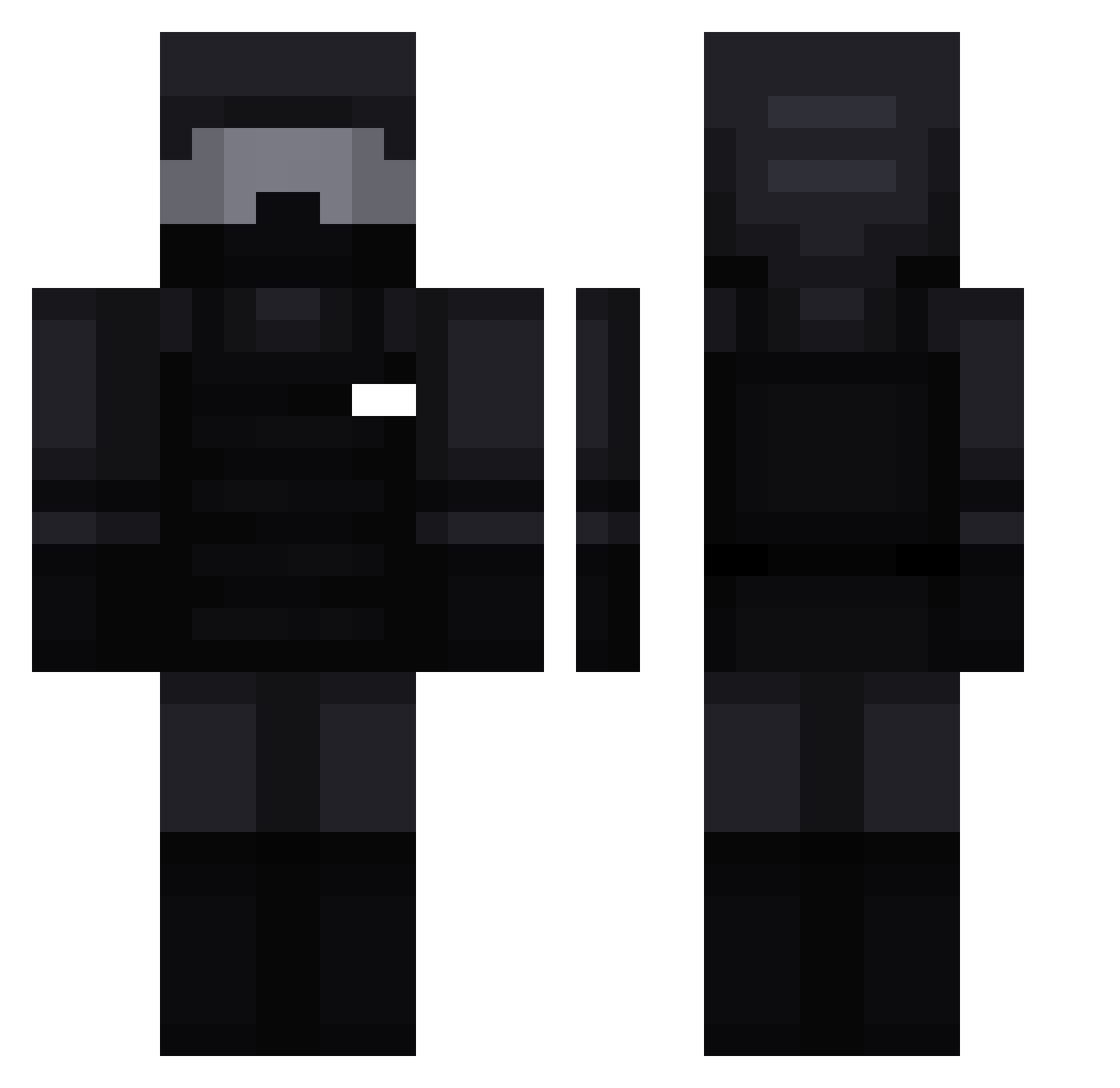 Shincey Minecraft skin, front and back view