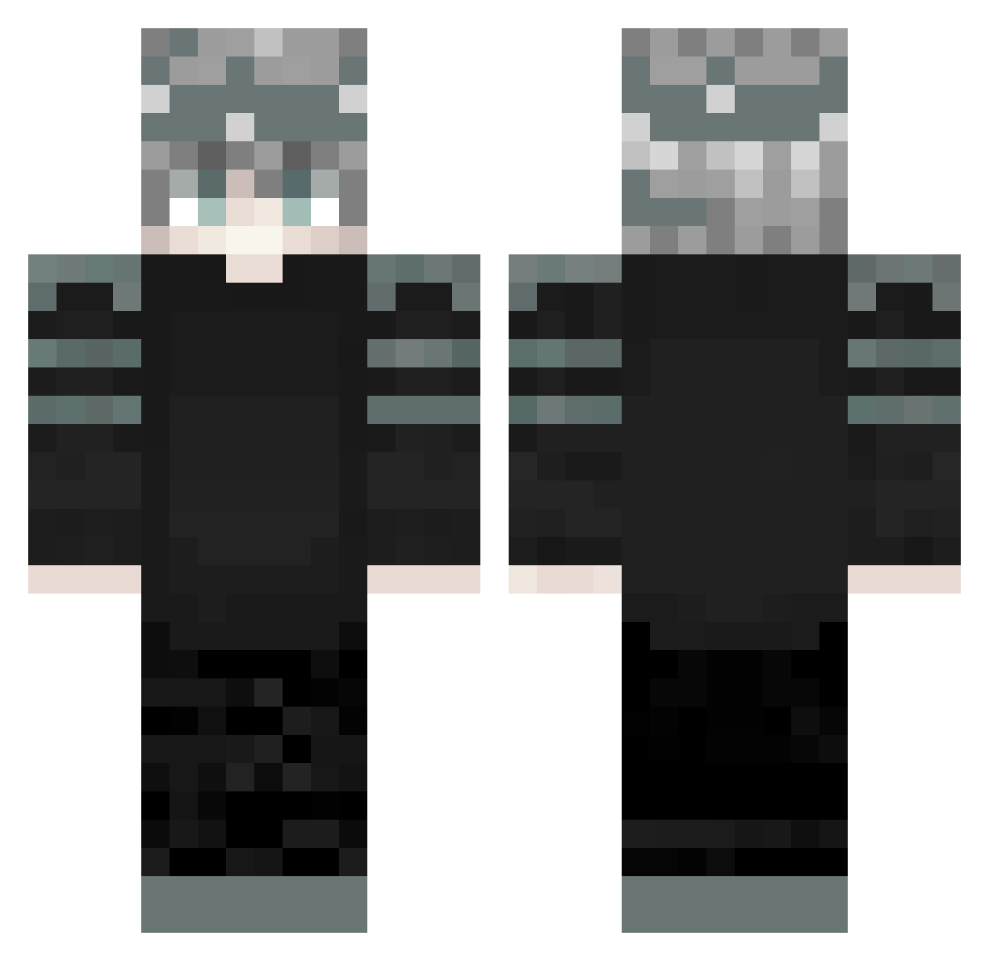 IRealStar Minecraft skin, front and back view
