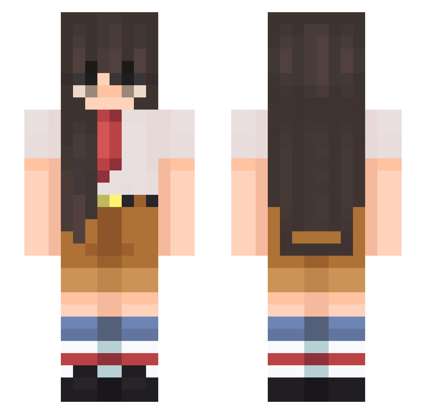 Urfavtrash Minecraft skin, front and back view