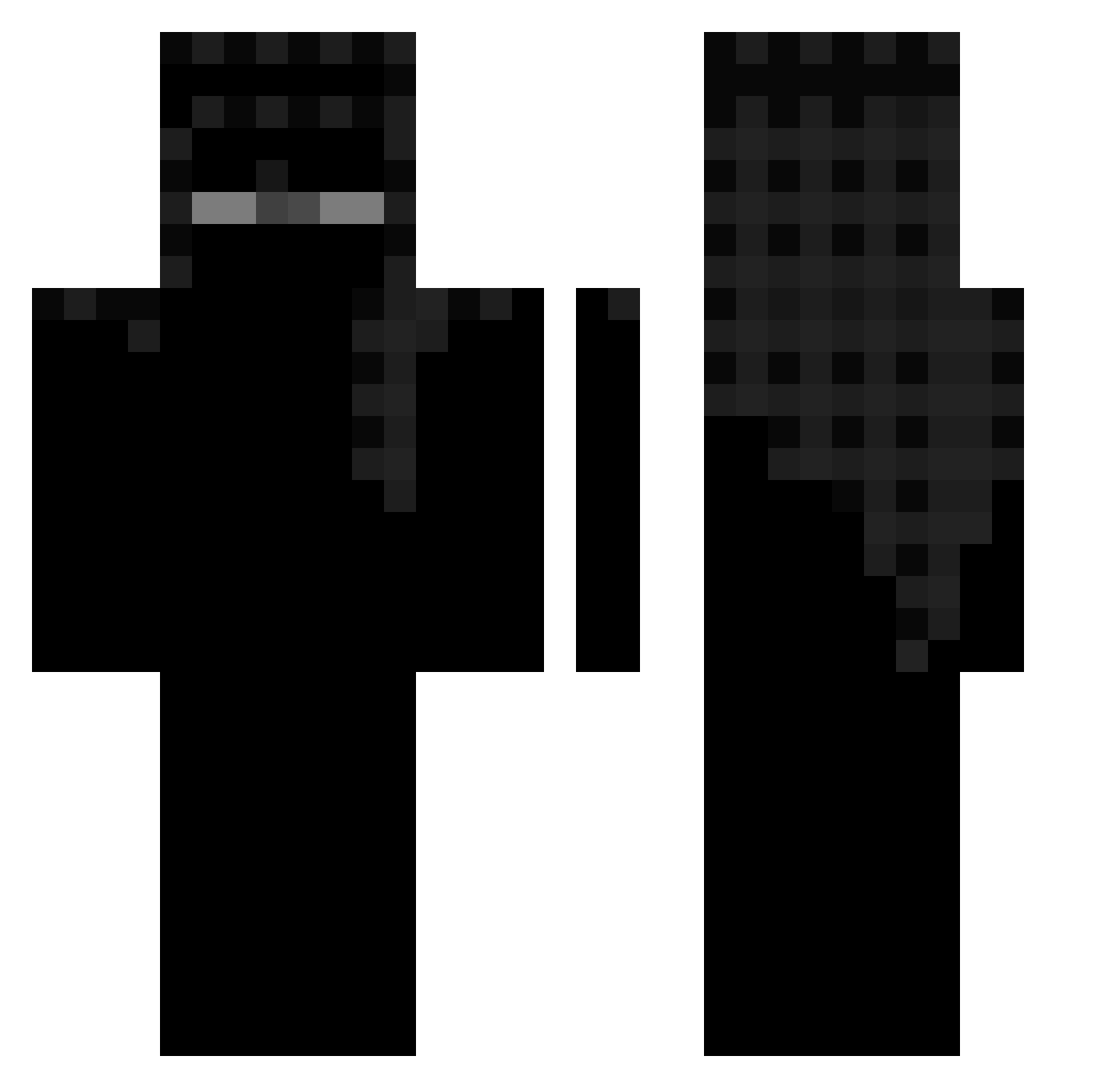 Womnlazro Minecraft skin, front and back view