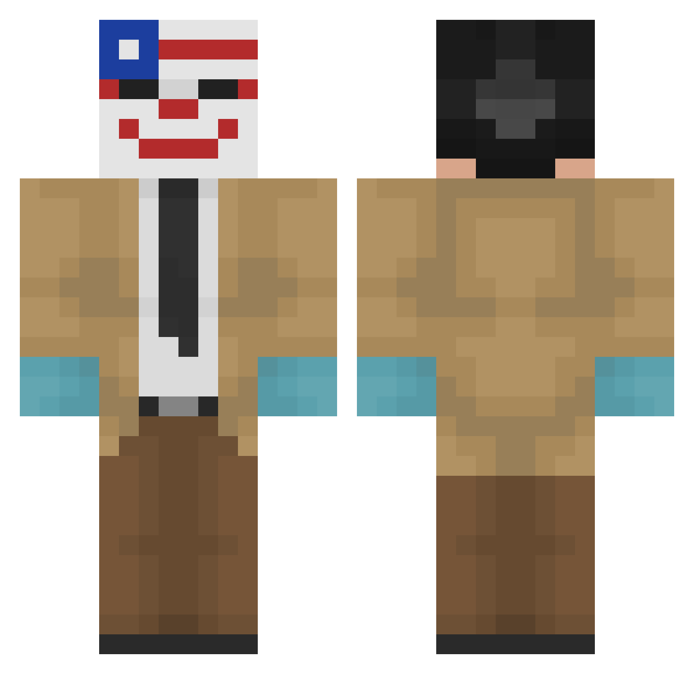 Jack__cooper Minecraft skin, front and back view