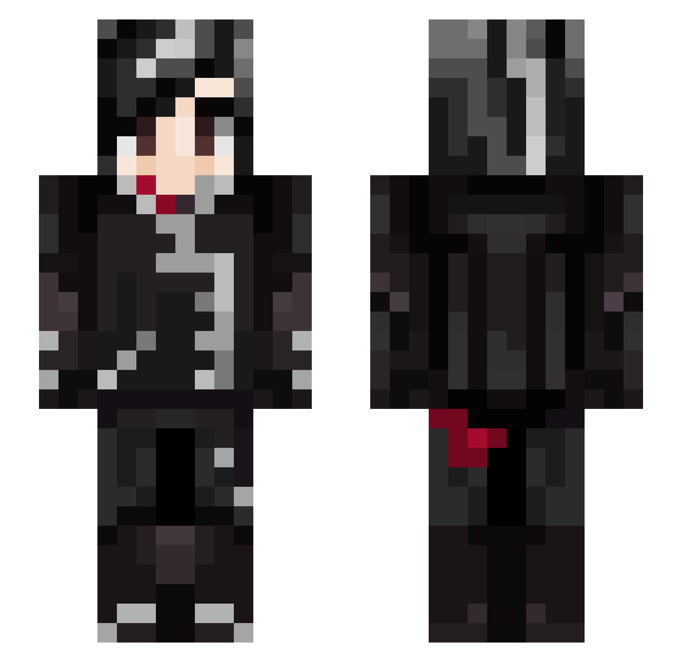 riboflavin Minecraft skin, front and back view
