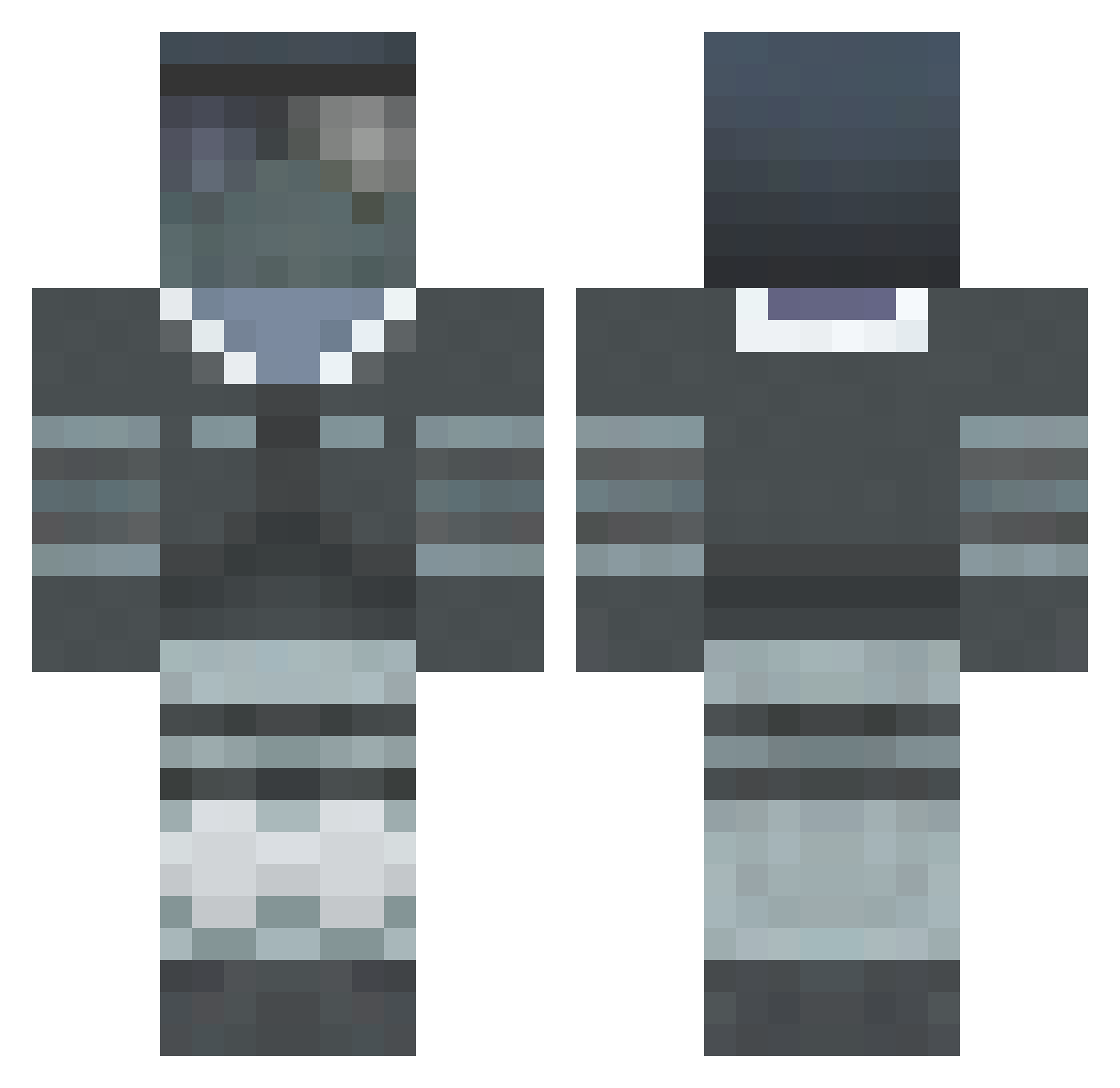 voi58 Minecraft skin, front and back view