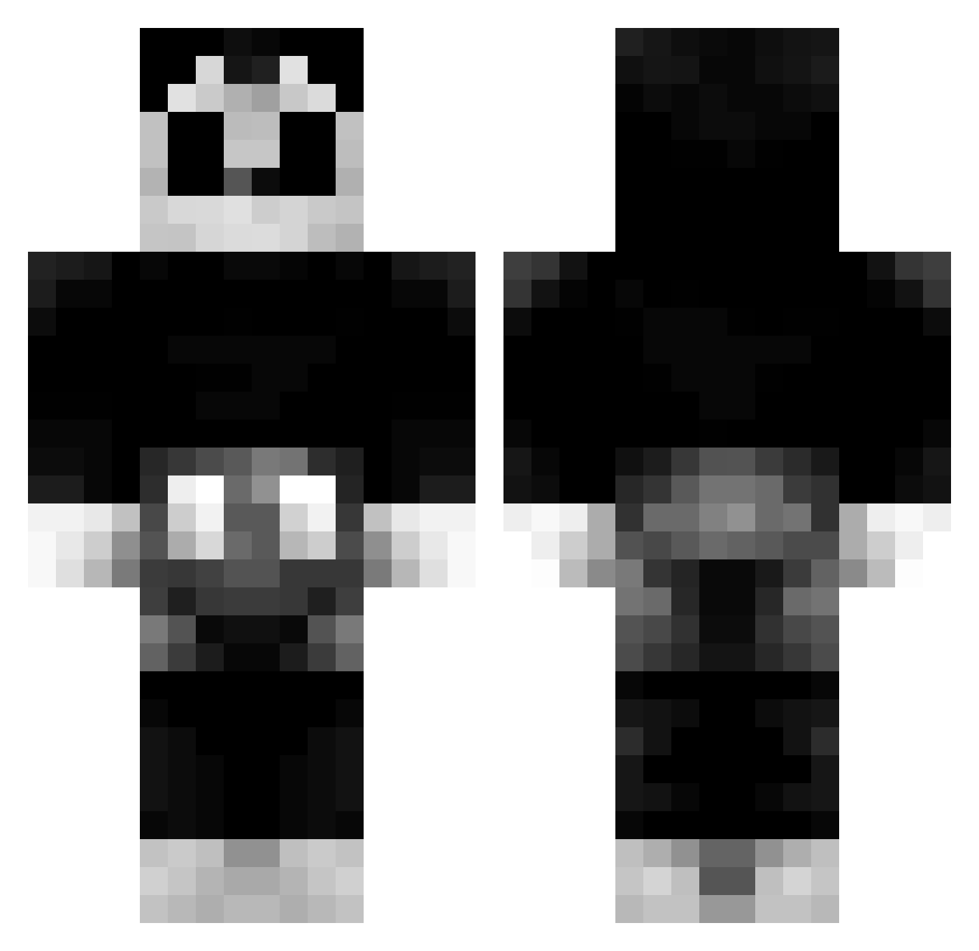 Bmeckman Minecraft skin, front and back view