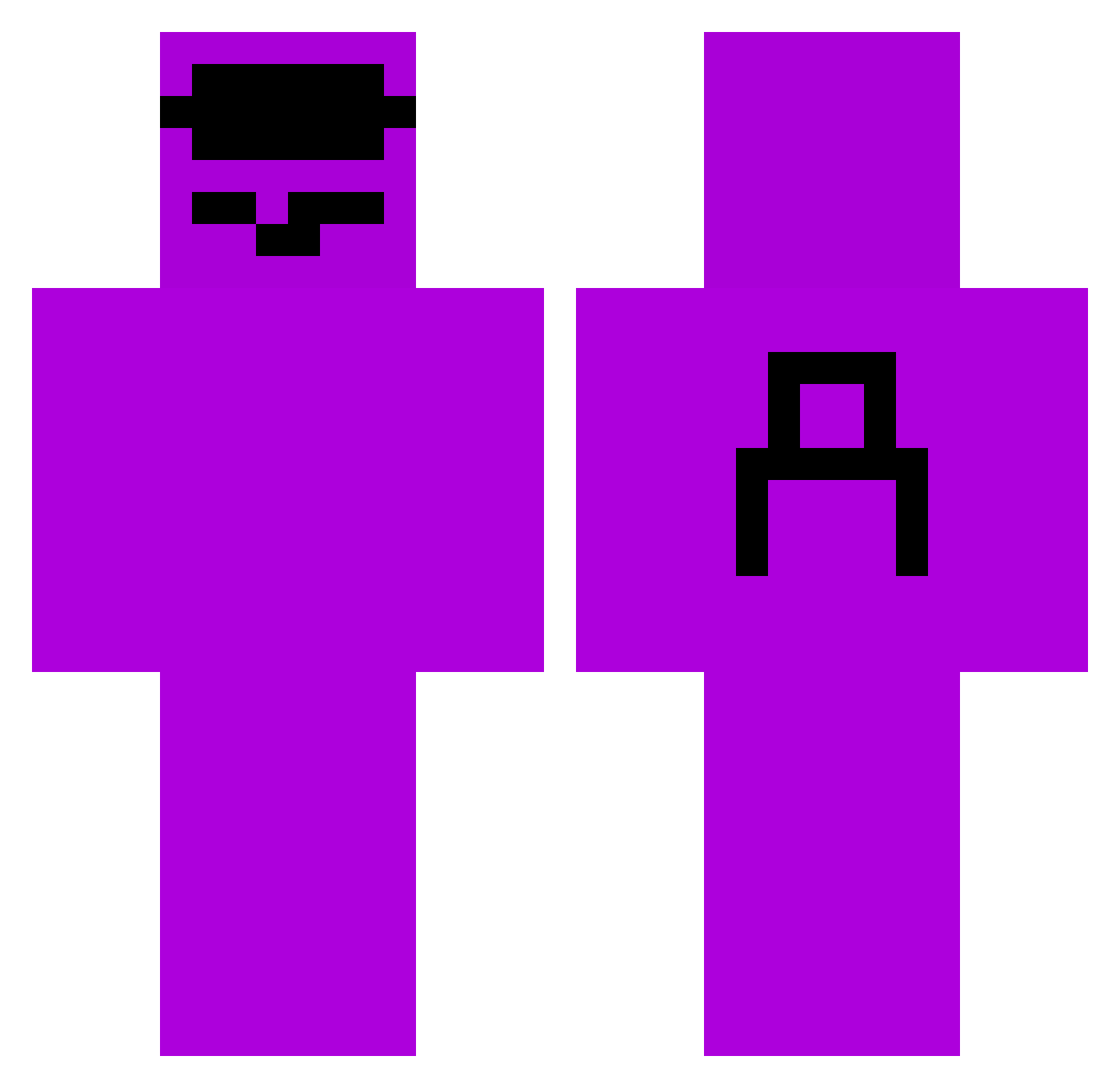 yo_itsaaron Minecraft skin, front and back view