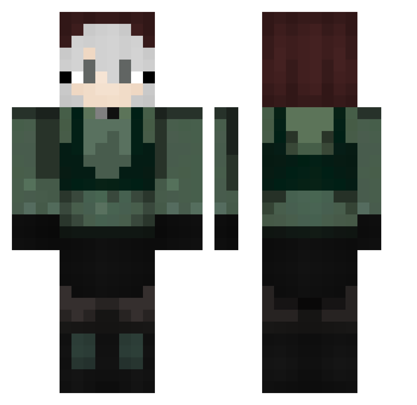 Sophialalala Minecraft skin, front and back view