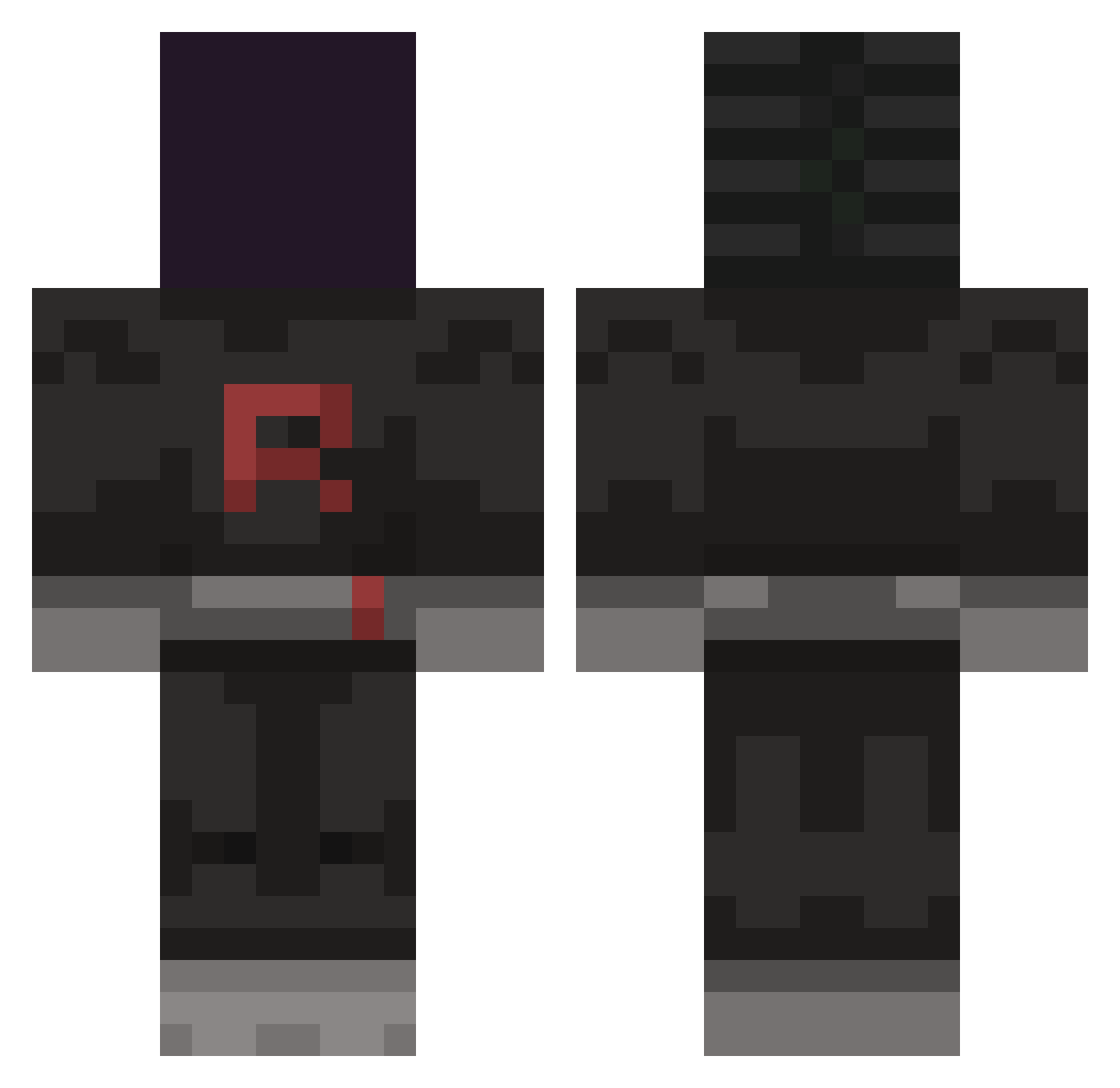 sigmamandarth67 Minecraft skin, front and back view