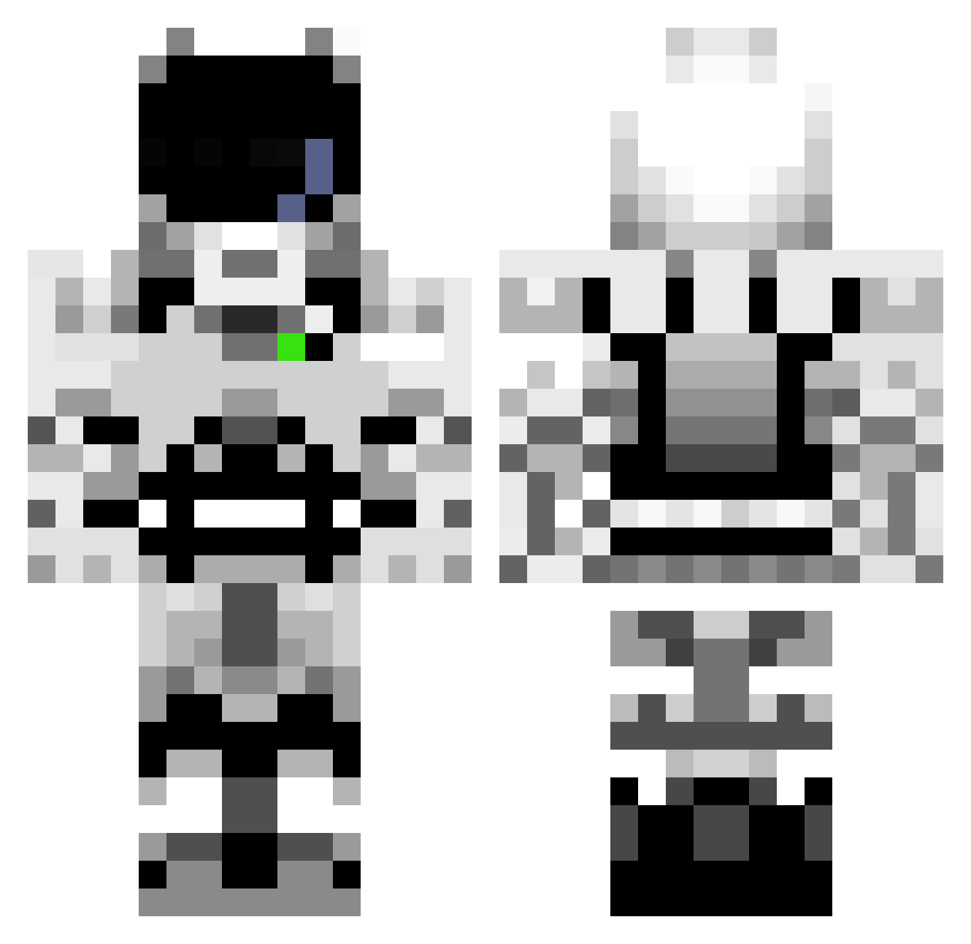 StuffwN8 Minecraft skin, front and back view