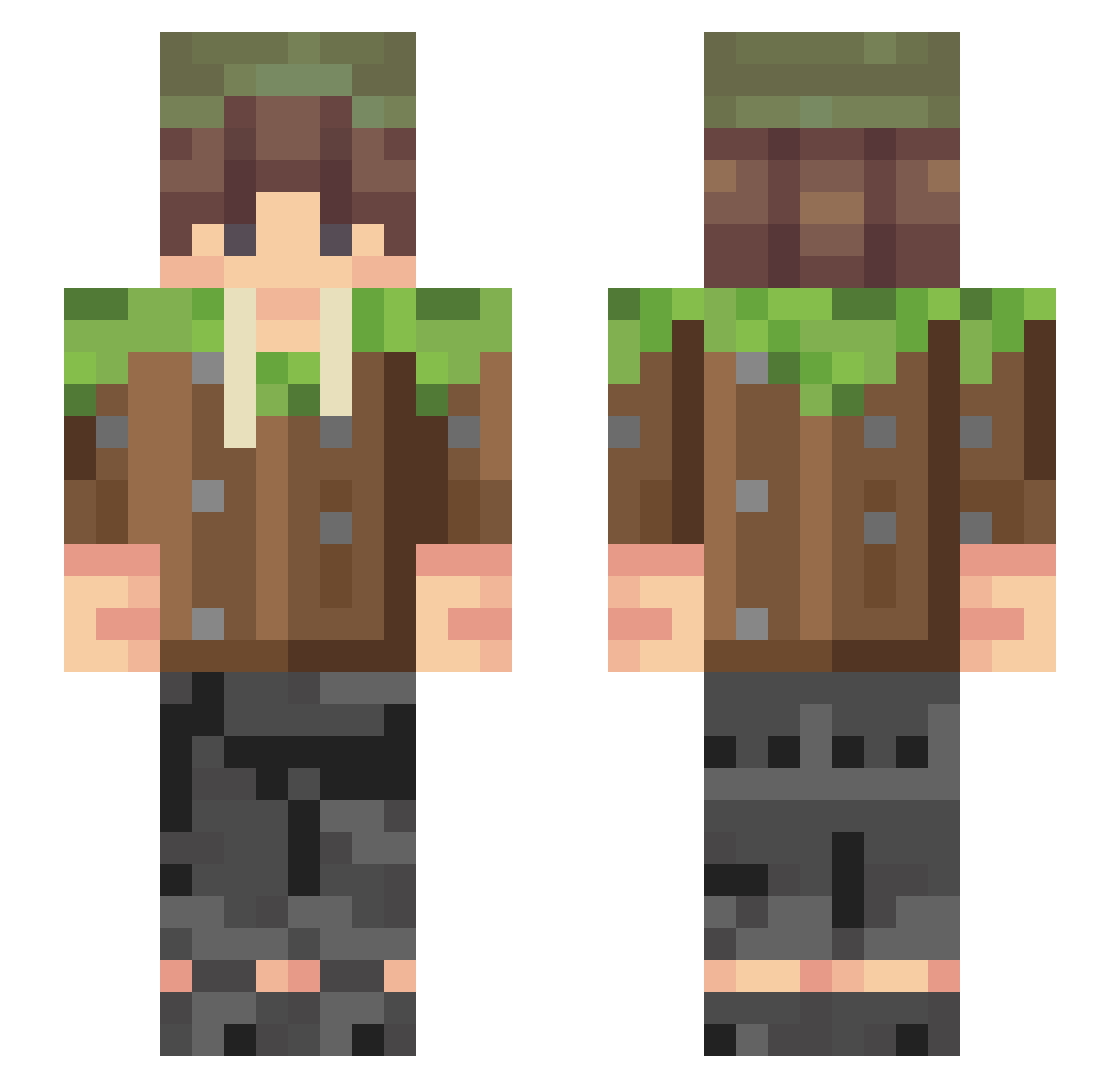 Not_an_Admin Minecraft skin, front and back view