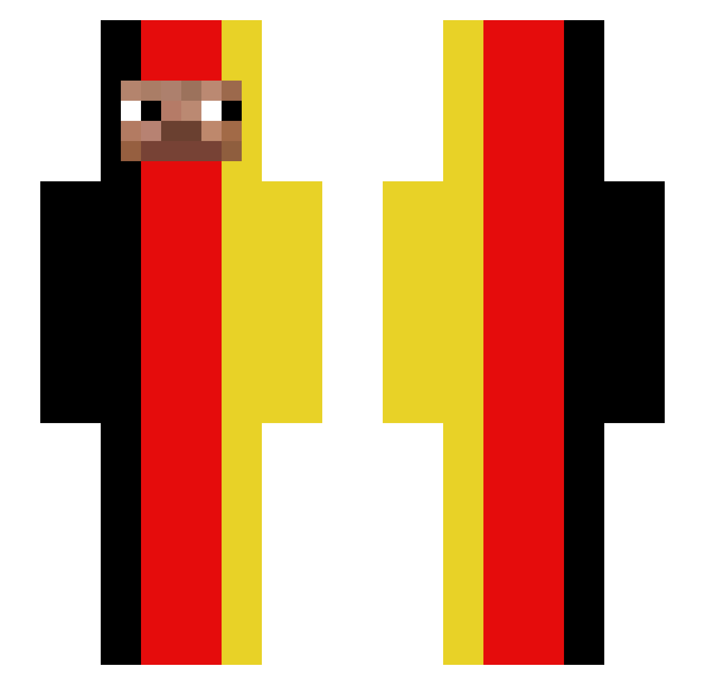 Abu_Adel_ Minecraft skin, front and back view