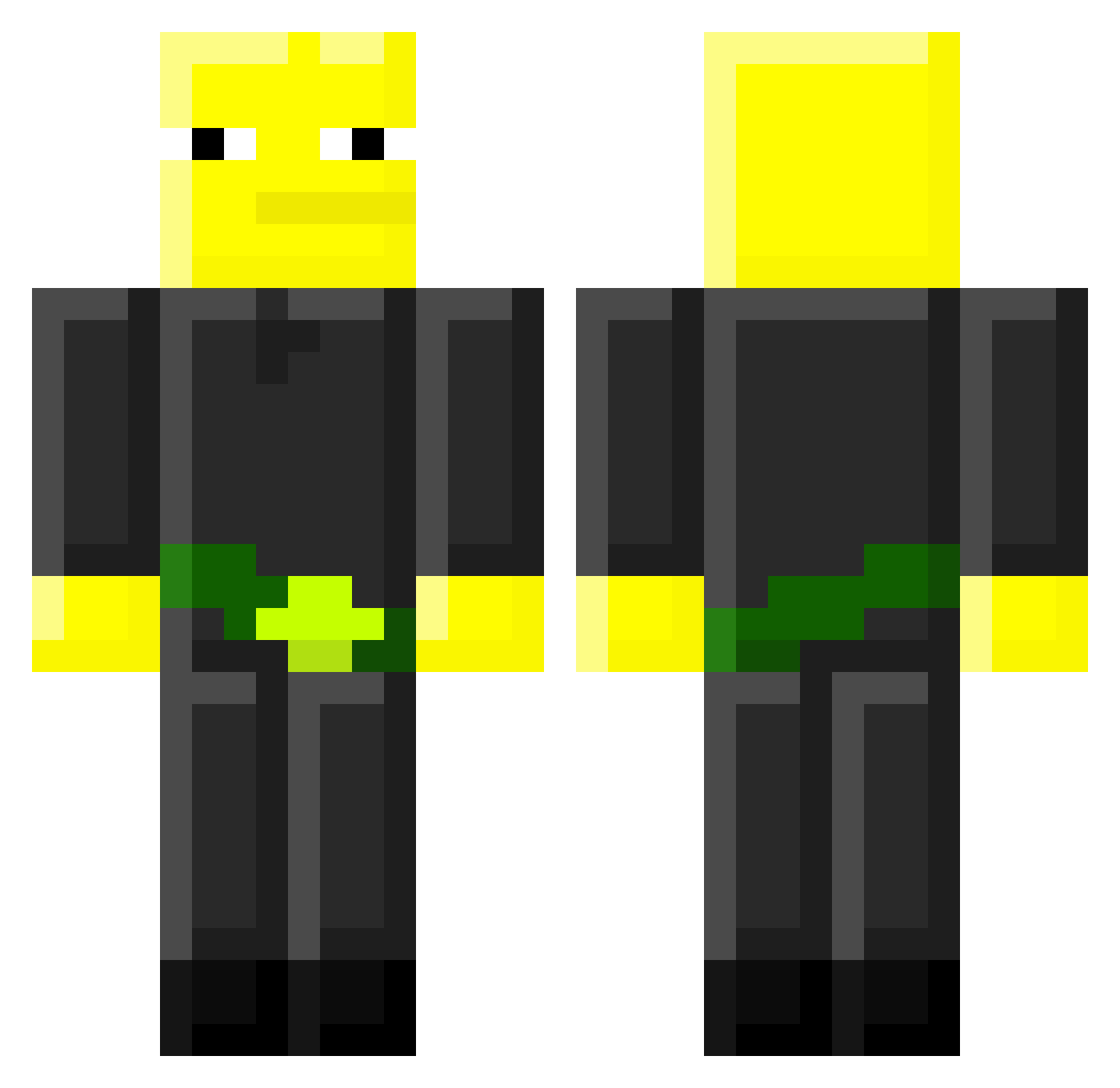 Lemon_Grab Minecraft skin, front and back view