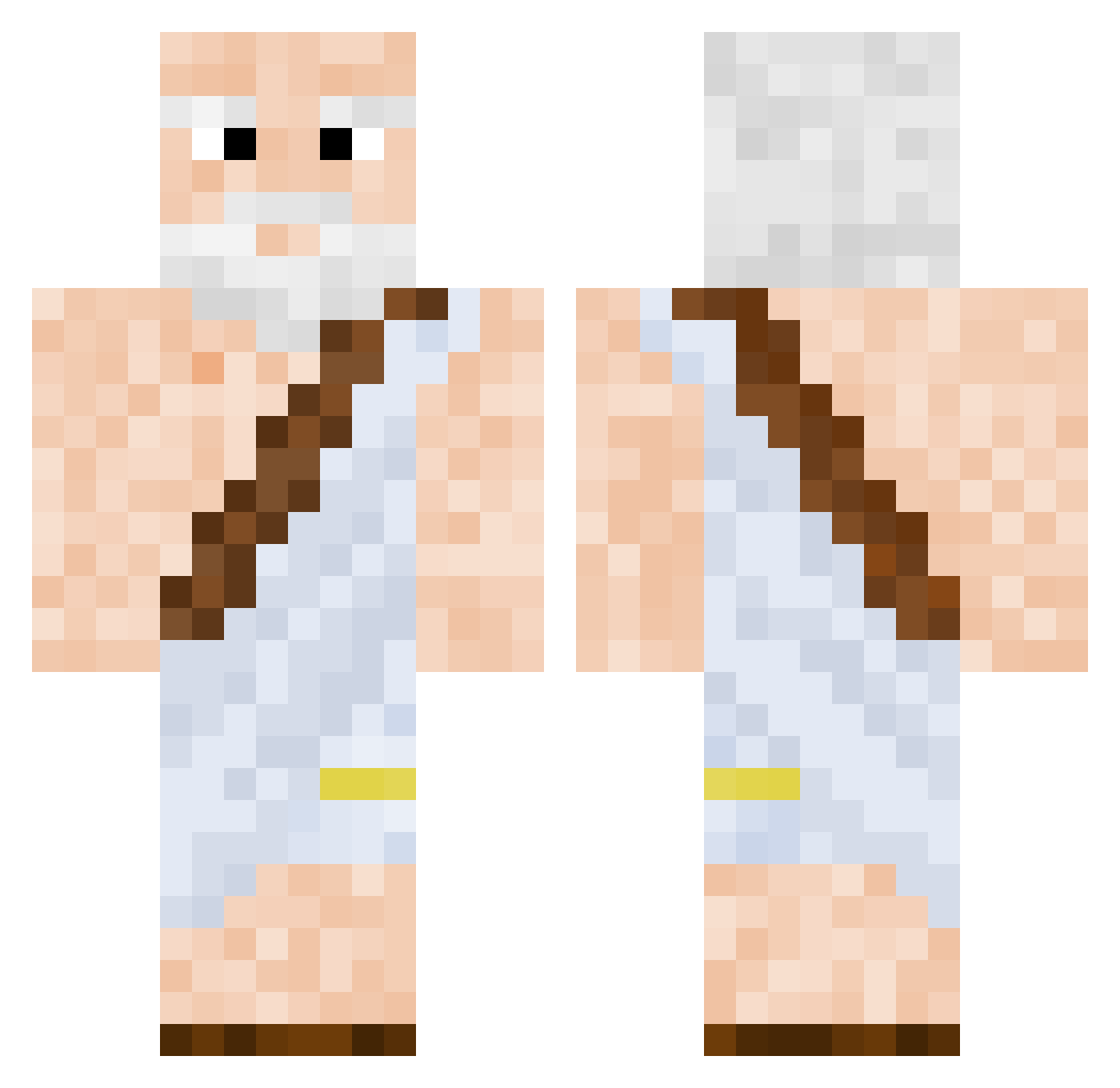 ItzZenMC Minecraft skin, front and back view