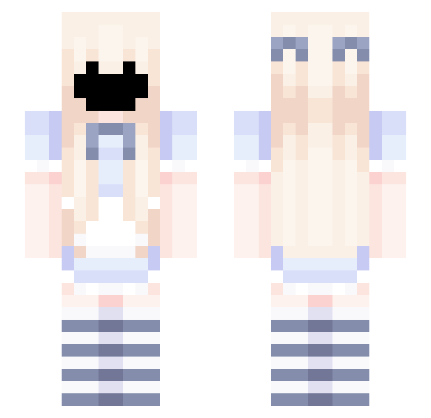 takenaka_mizuki Minecraft skin, front and back view