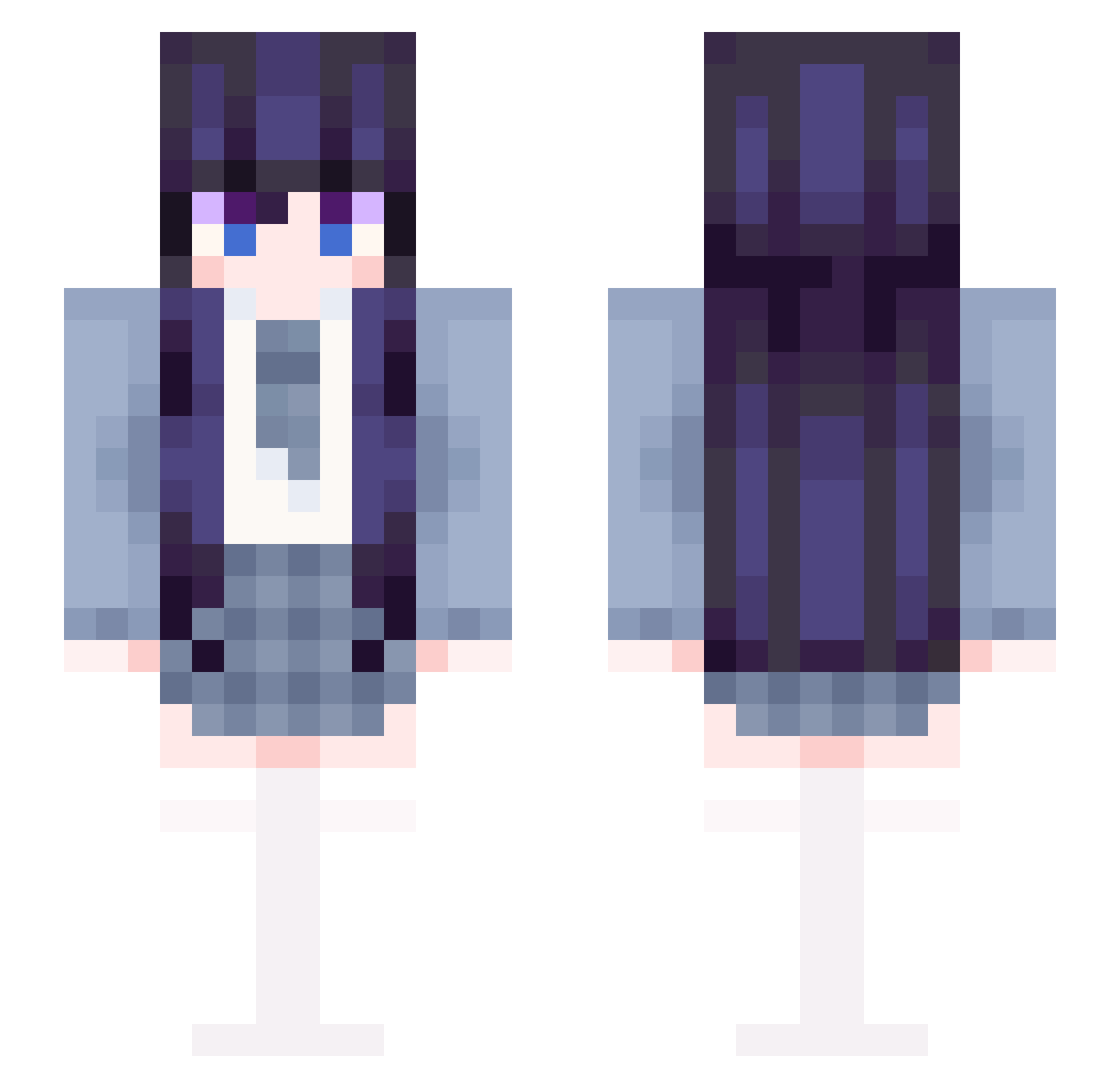bronya0zarycheck Minecraft skin, front and back view