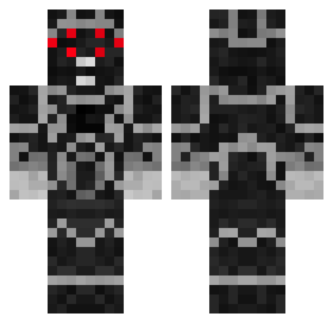CuzImShark Minecraft skin, front and back view