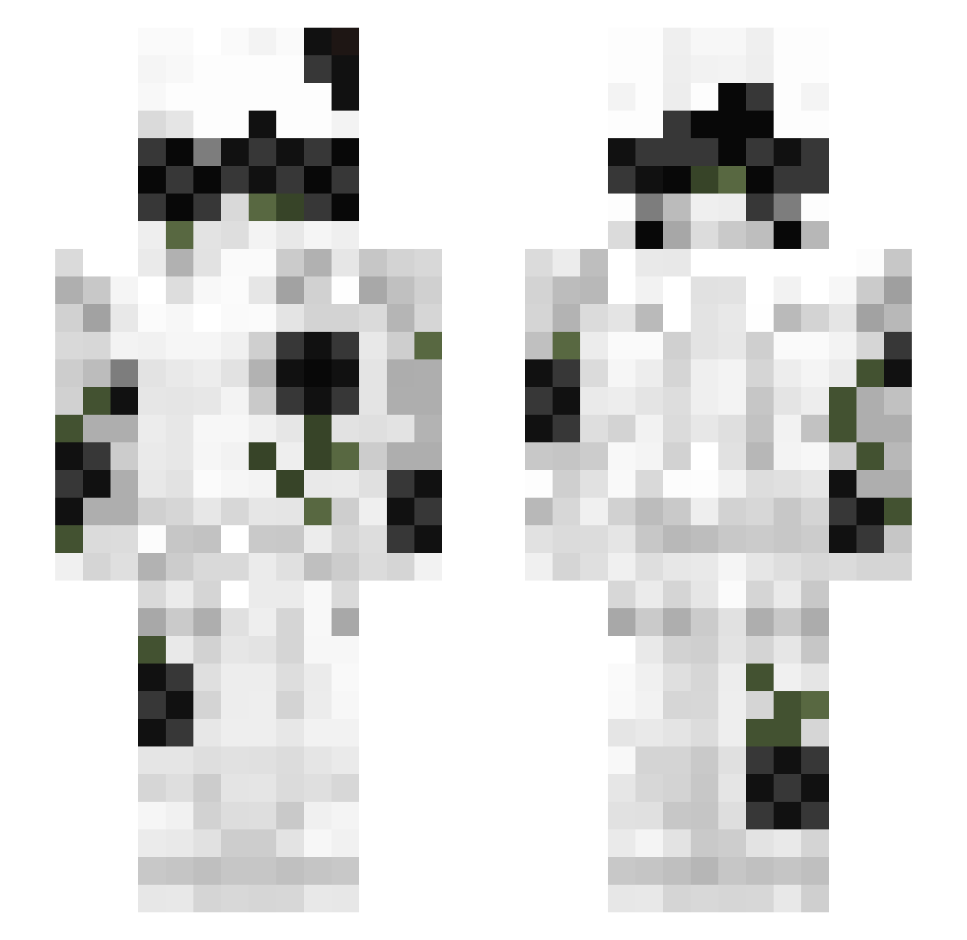 xMCxChaoticphun Minecraft skin, front and back view