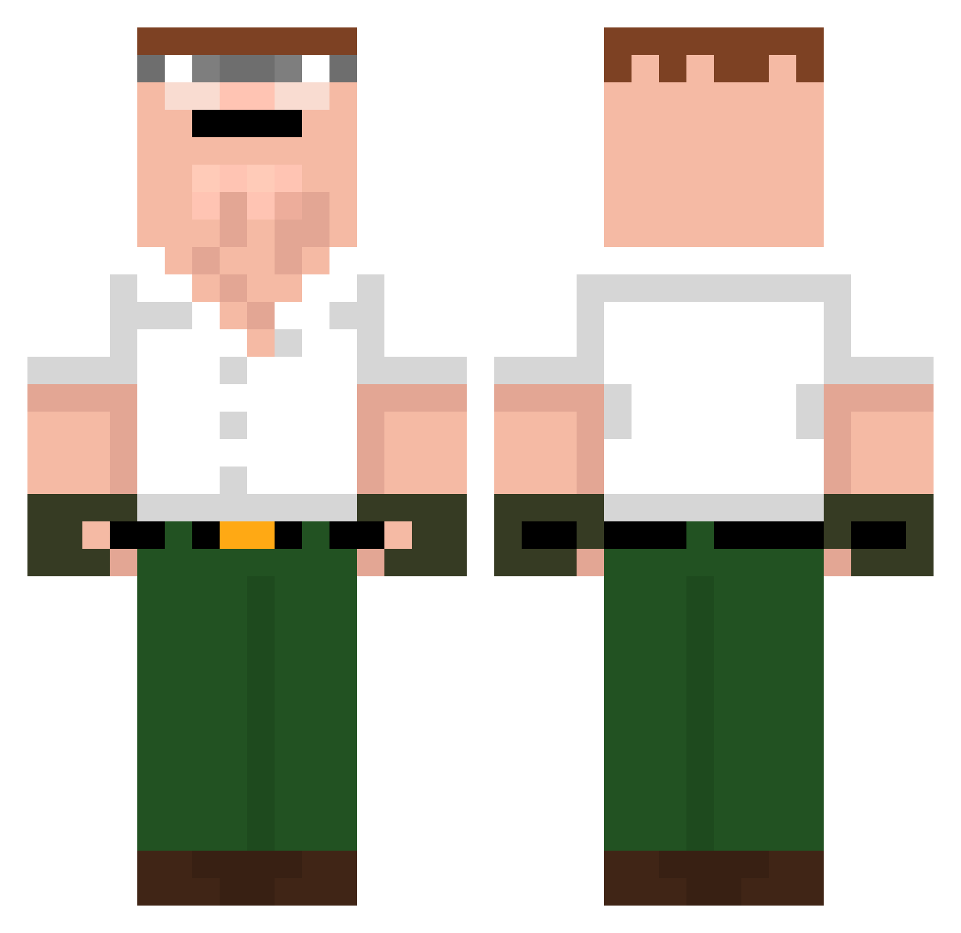 melando1985 Minecraft skin, front and back view
