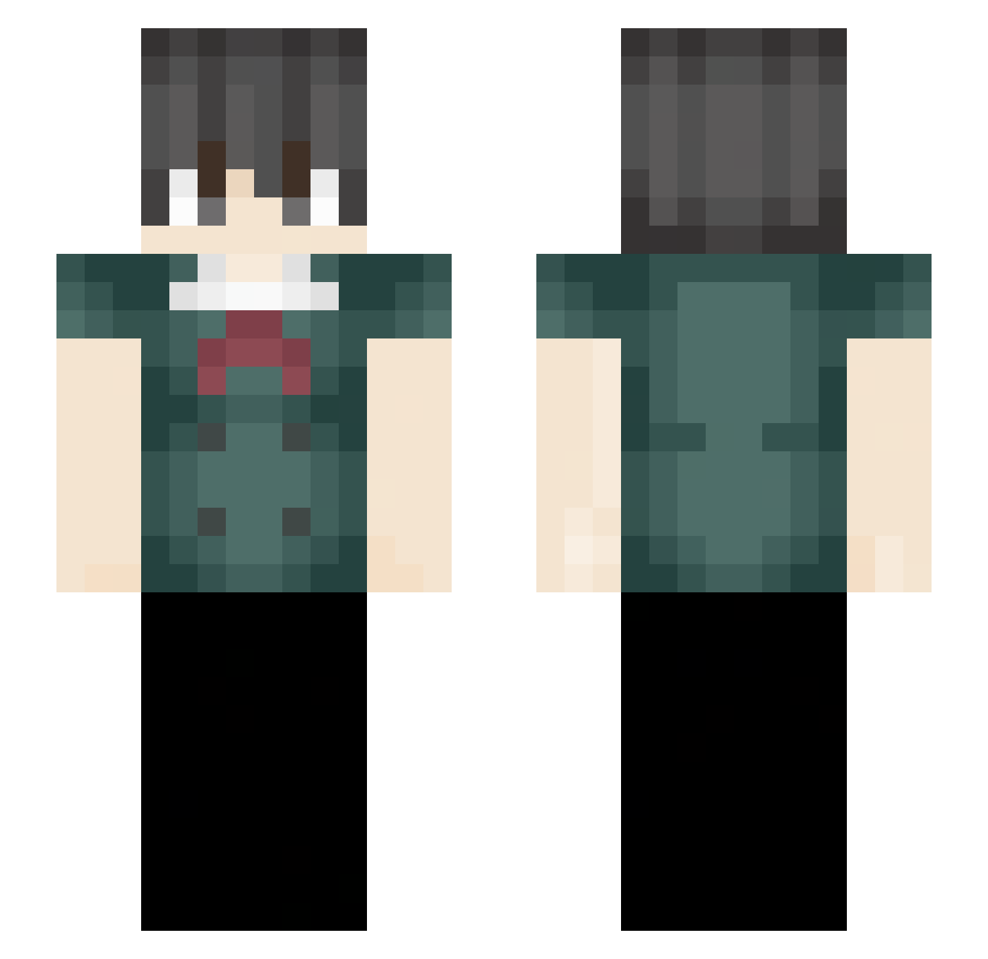 Daisey Minecraft skin, front and back view
