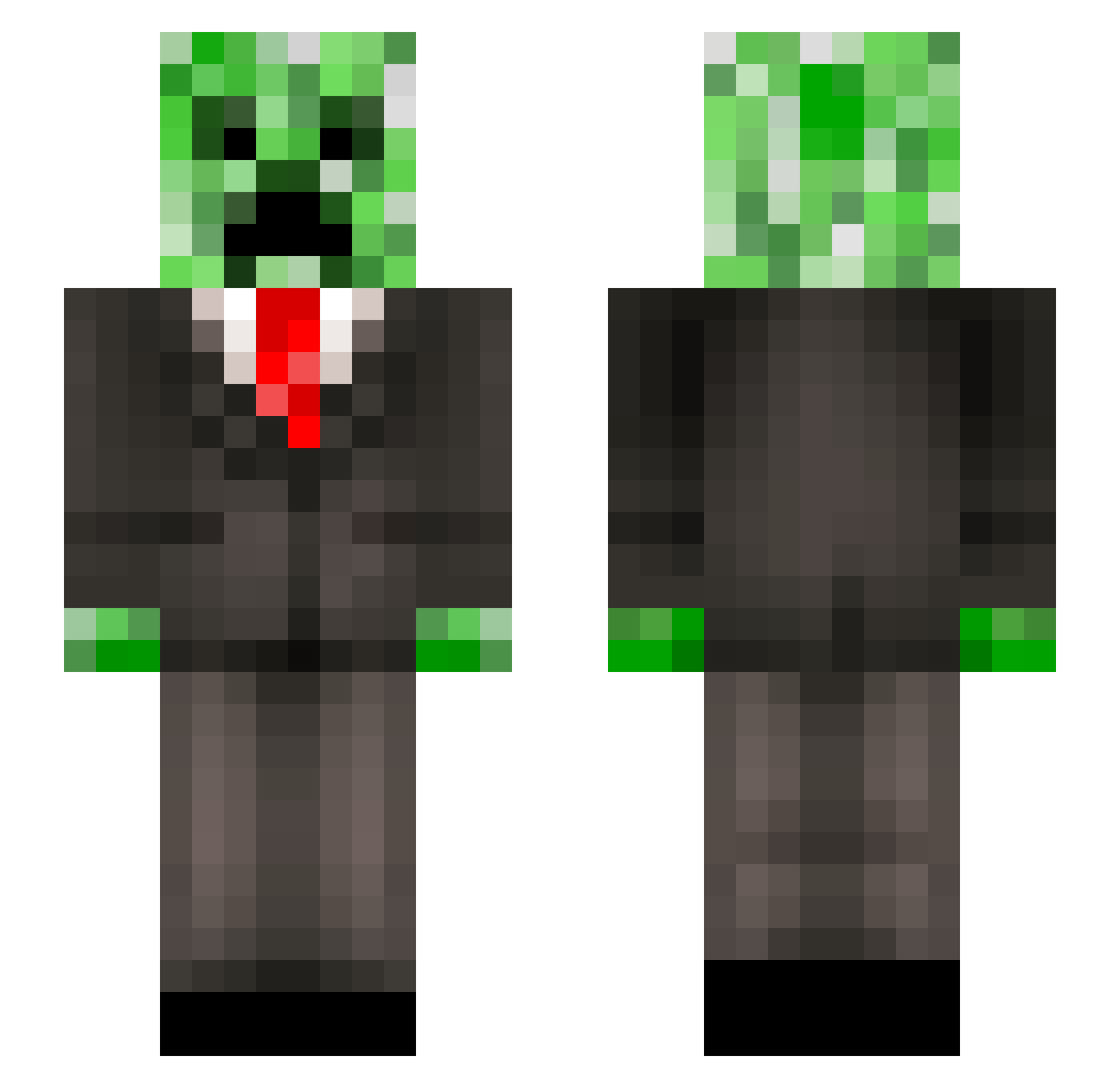 ZYshang Minecraft skin, front and back view