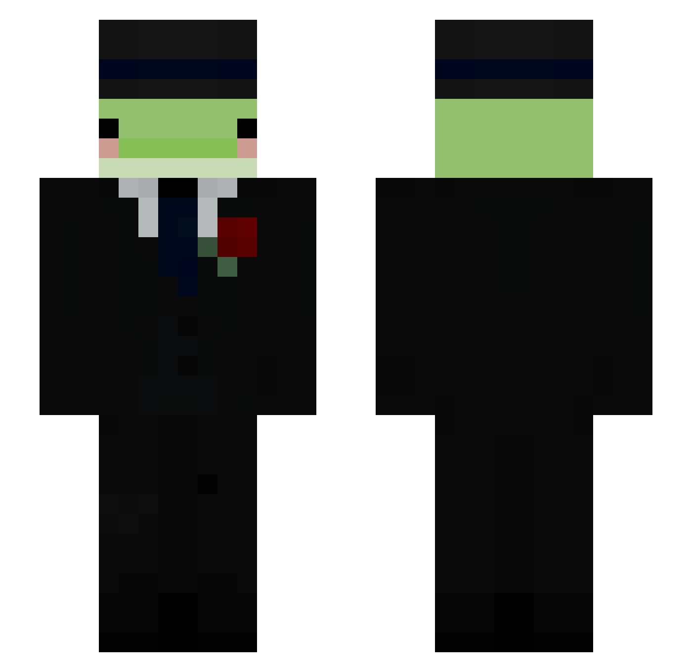 AppleSockz100 Minecraft skin, front and back view
