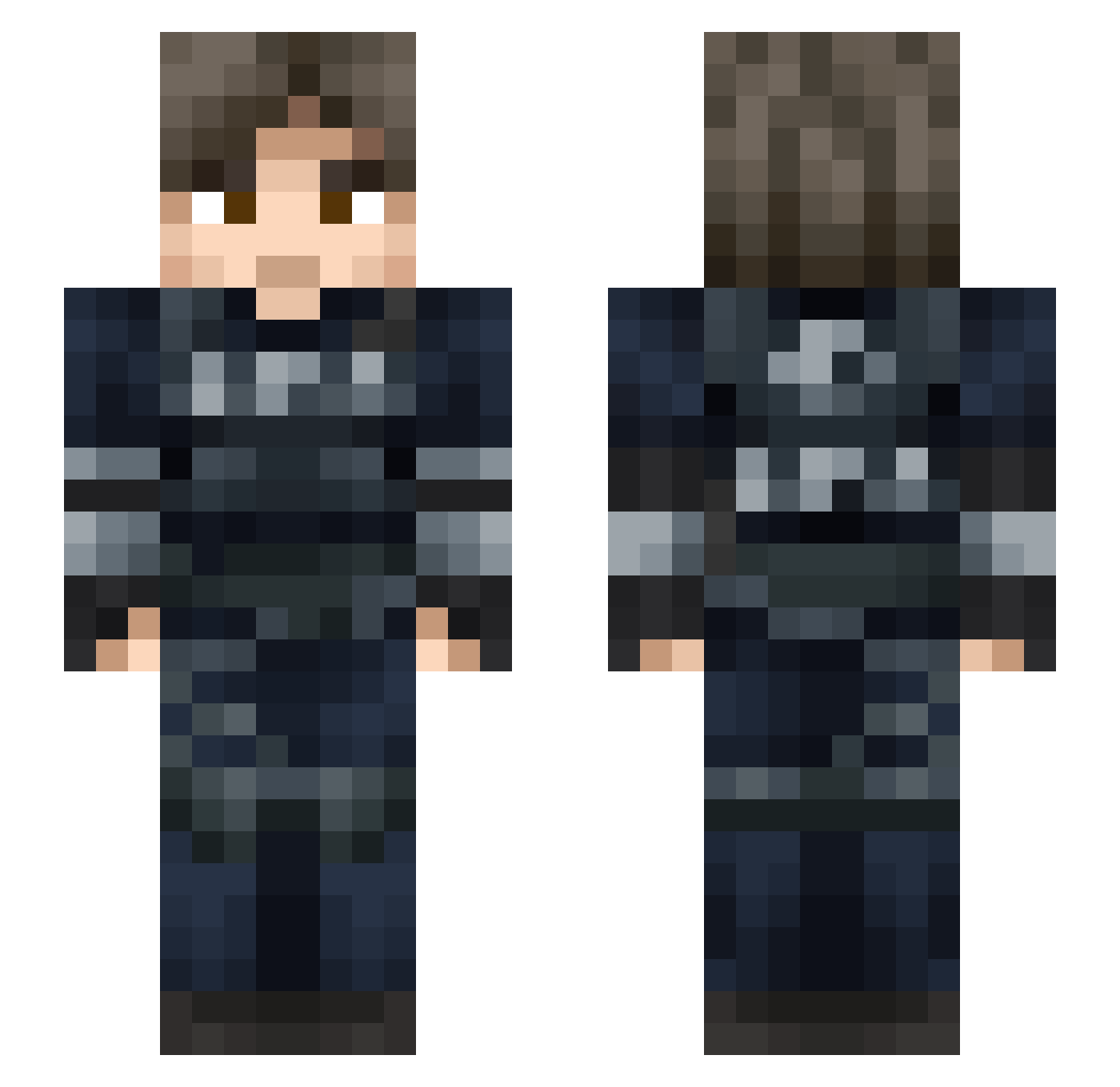 su3iale Minecraft skin, front and back view