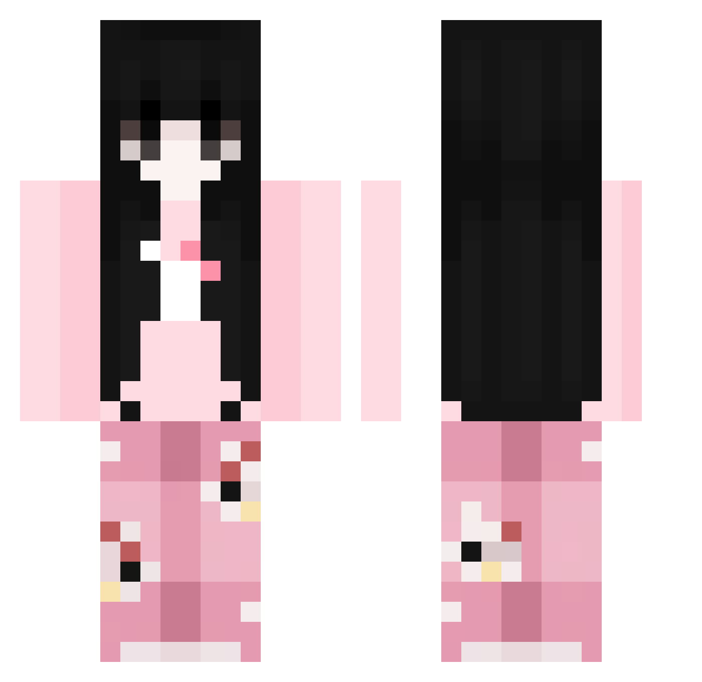 S1lverIvy Minecraft skin, front and back view