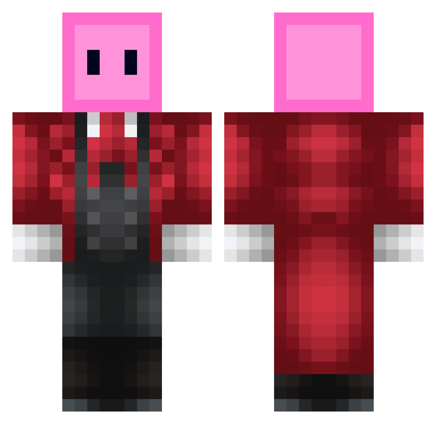 Bratt_Cat Minecraft skin, front and back view