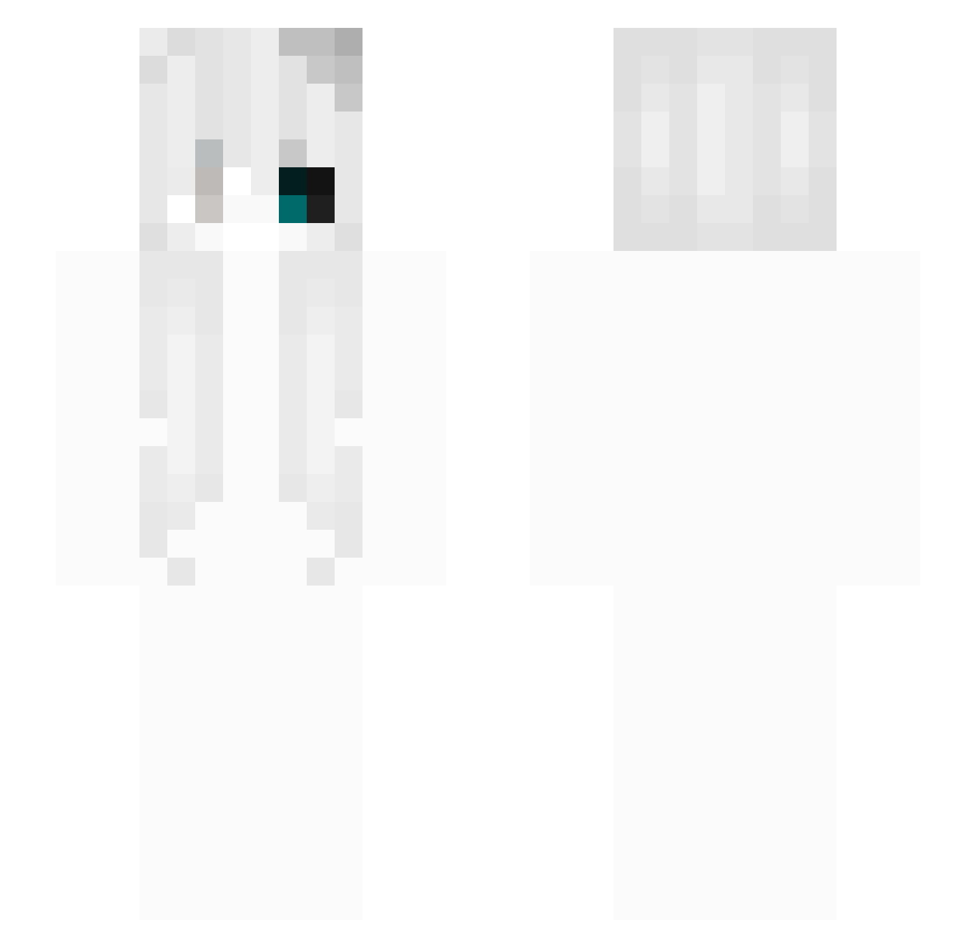 veluriss Minecraft skin, front and back view