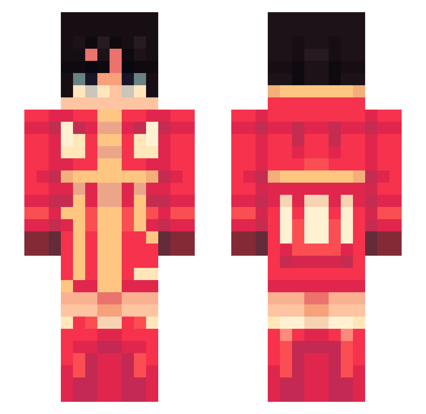 synnoyz Minecraft skin, front and back view