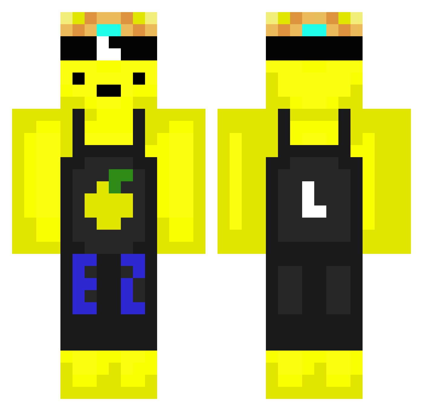 WiszEnLegende Minecraft skin, front and back view