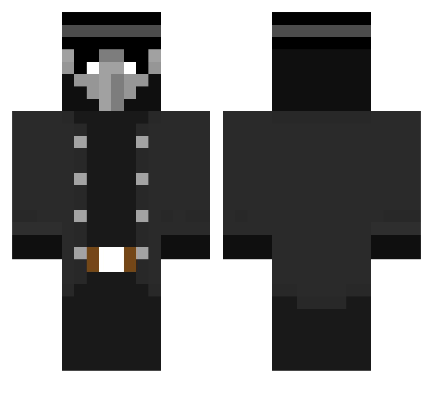 ender365th Minecraft skin, front and back view