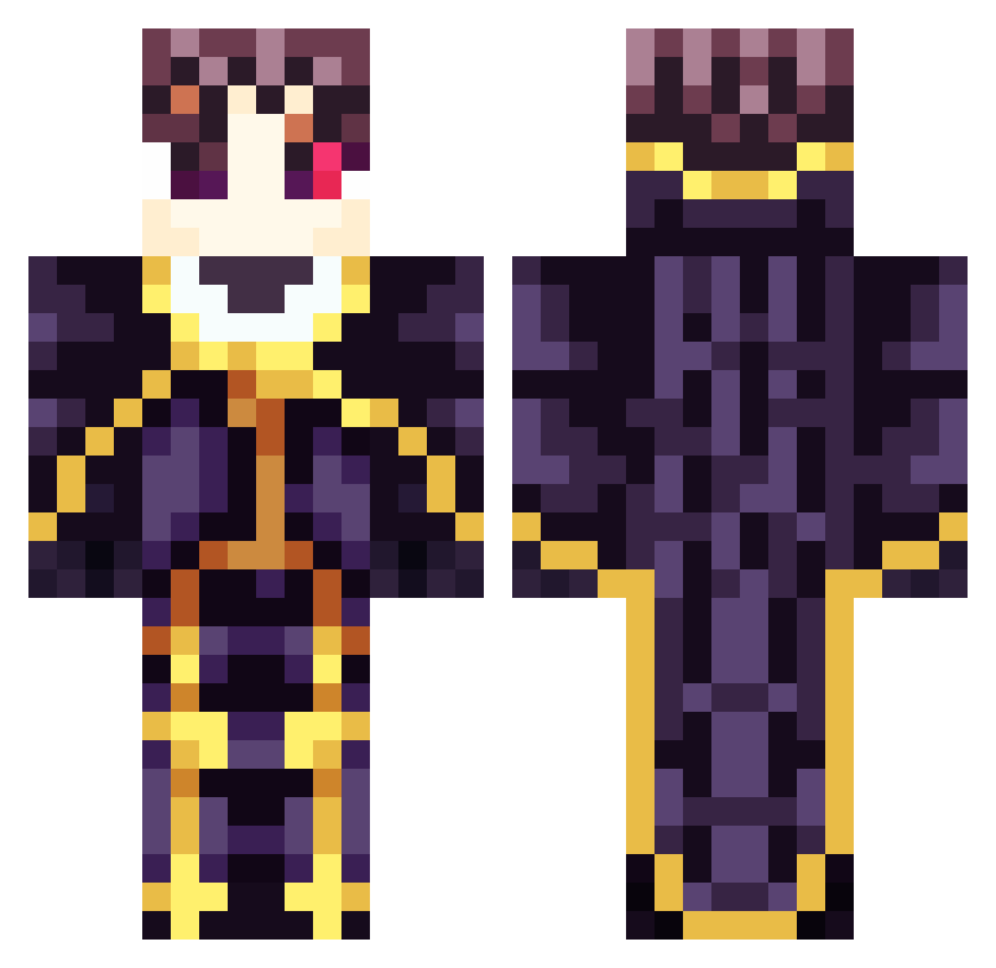VEDIKOOO Minecraft skin, front and back view