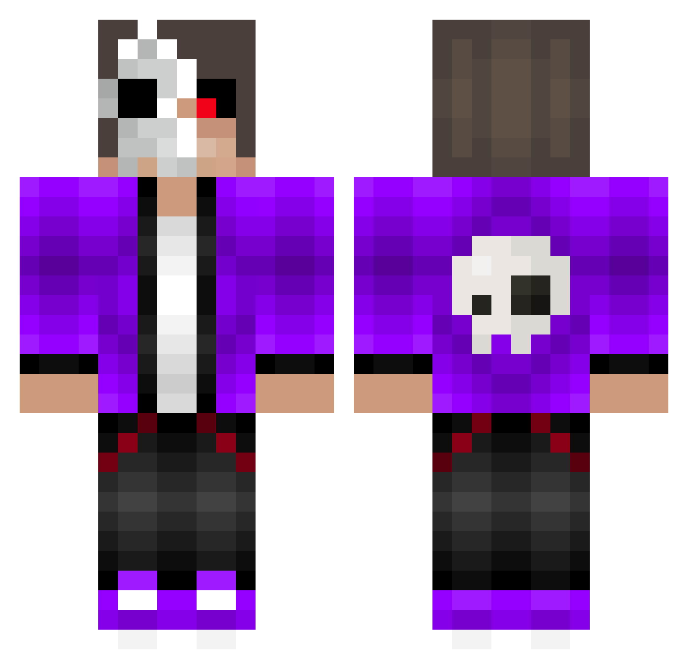 psychopathic0125 Minecraft skin, front and back view