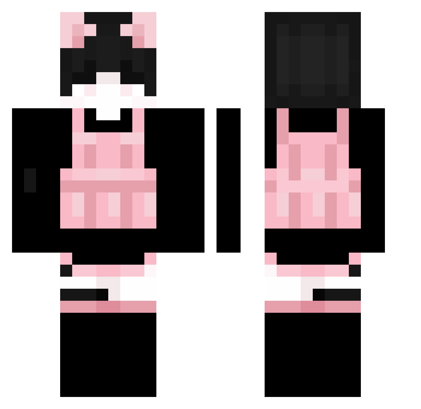 Snowskiiiii Minecraft skin, front and back view