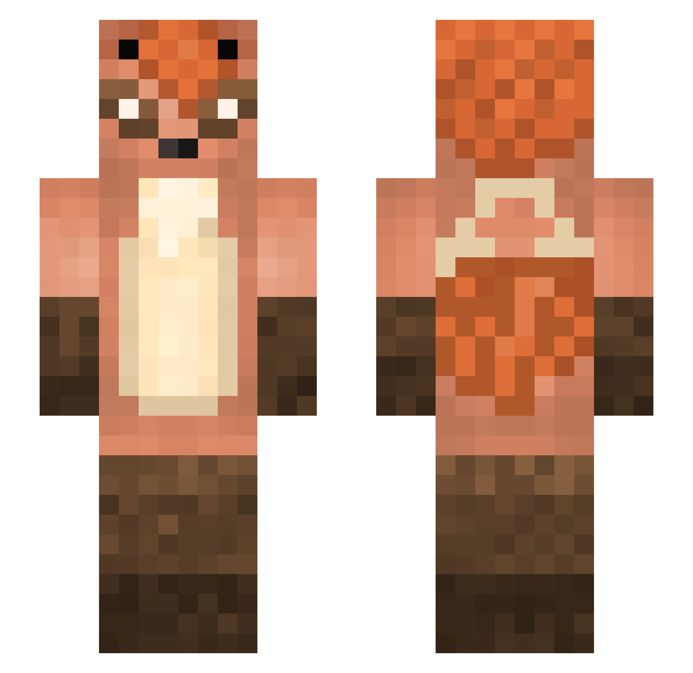 SirMalican Minecraft skin, front and back view